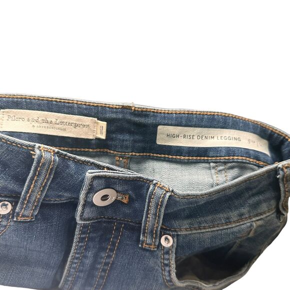 ANTHROPOLOGIE‎ Pilcro and The Letterpress High Rise Denim Leggings Sz 26 - Picture 7 of 7